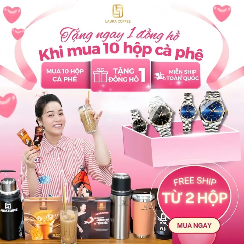 Laura Coffee - Khi mua 10 hộp cà phê